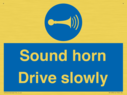 sound-horn-drive-slowly-warehousing-and-delivery-sign~